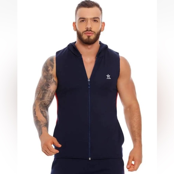 JOR 1310 PARIS HOODIE TANK COLOR BLUE XL - Picture 1 of 5